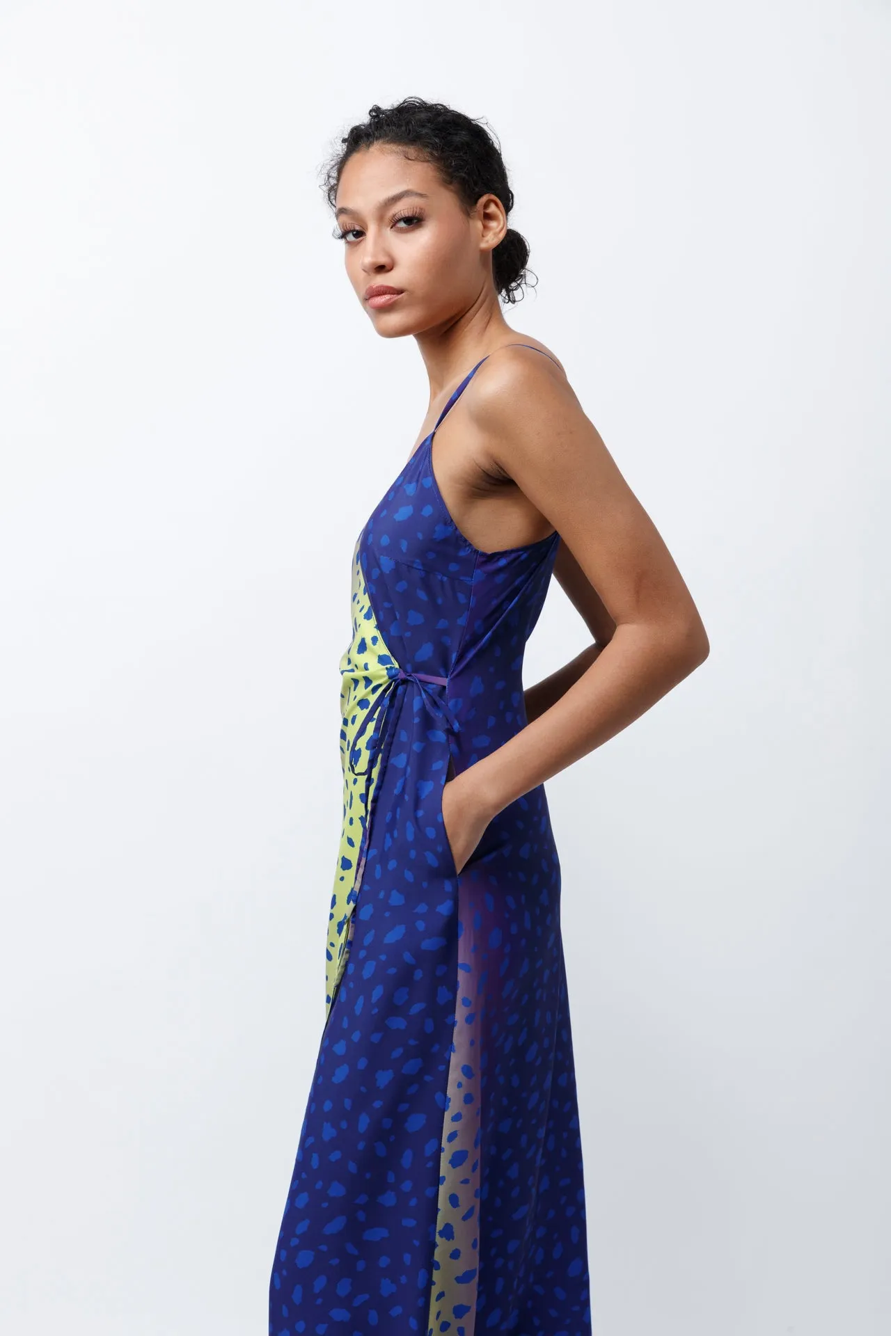 Cobalt Leopard Maxi Wrap