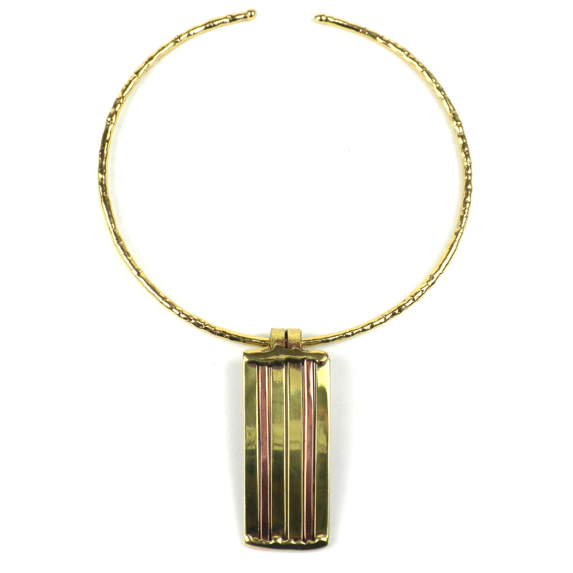 Copper and Brass Architecture Necklace Brass Images