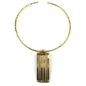 Copper and Brass Architecture Necklace Brass Images