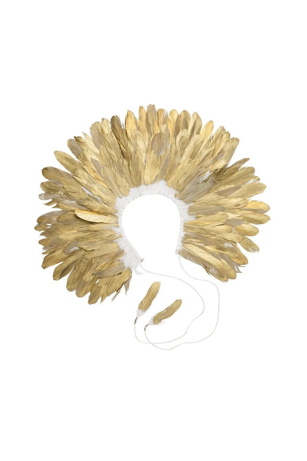 Costume Feather Collar - Gold - IMPERFECTIONS