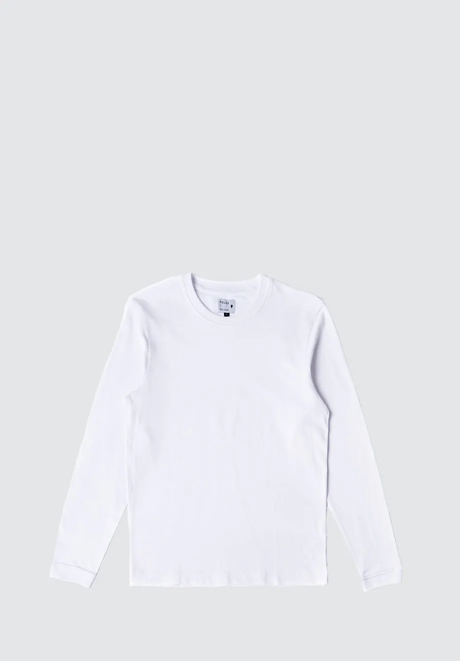 Cotton Long Sleeve Pique | Brilliant White