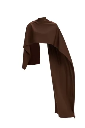 Da Asymmetric High Neck Cotton Cape