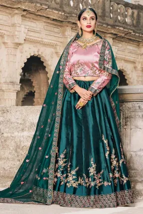 Dark Viridian Green Designer Lehenga Choli