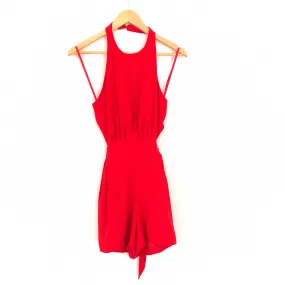 DO BE Red Halter Romper with Side Cuts- Size S