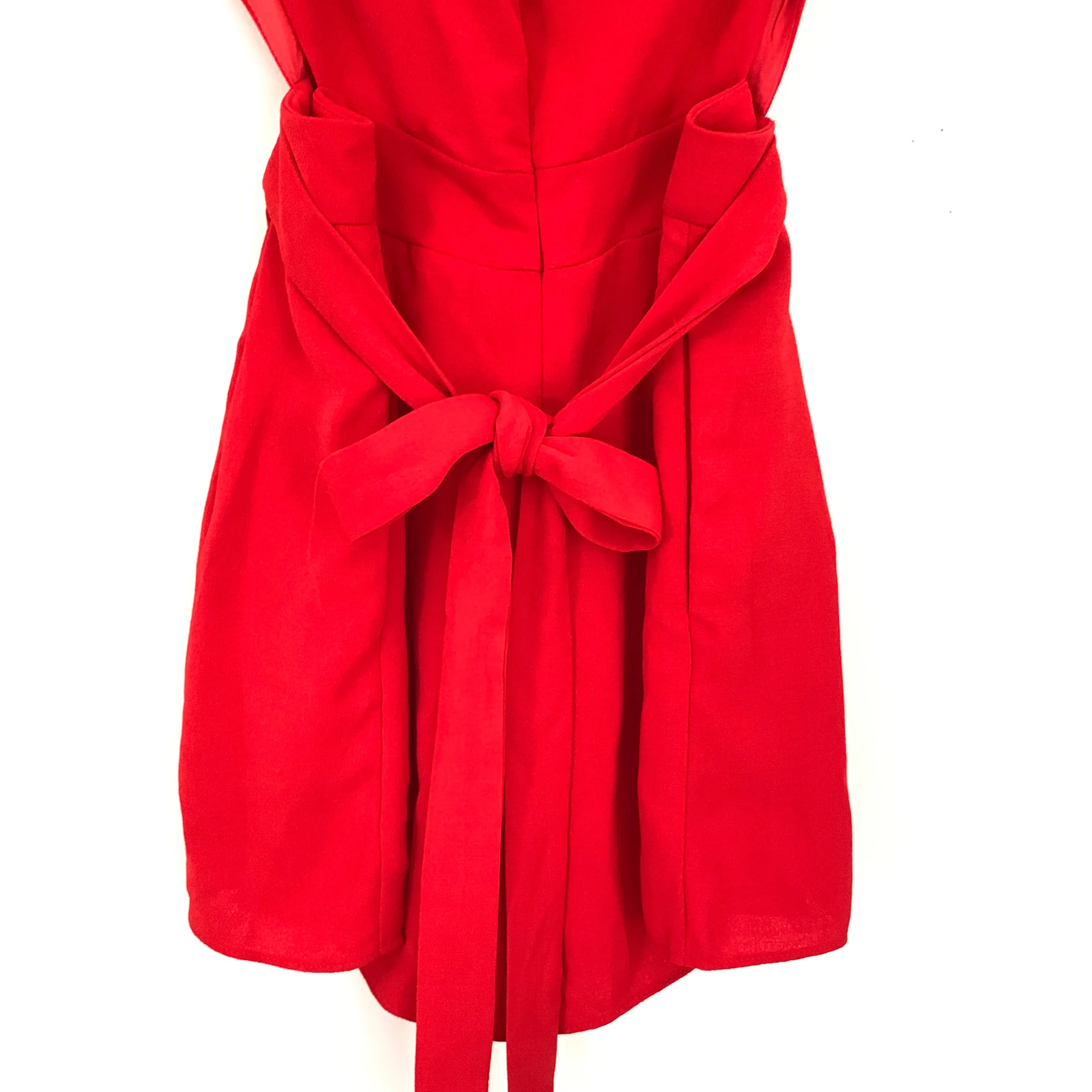 DO BE Red Halter Romper with Side Cuts- Size S