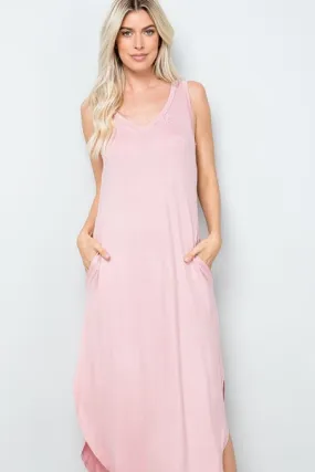 Drew V-Neck Midi Tank Dress