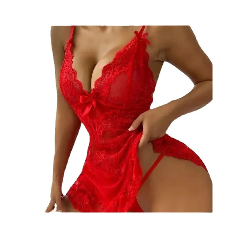 Elegant Lace & Embroidery Intimate Apparel Set