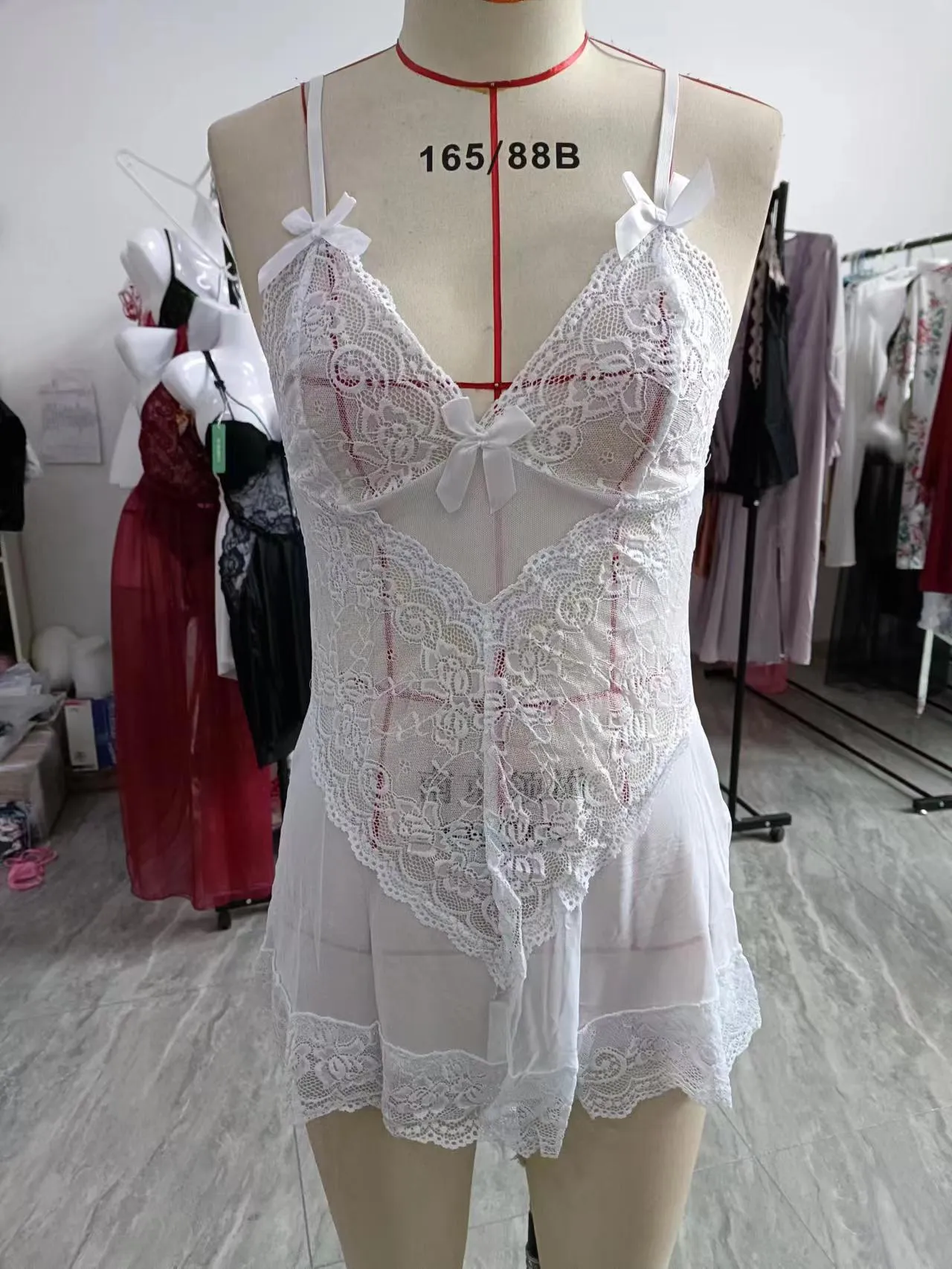 Elegant Lace & Embroidery Intimate Apparel Set