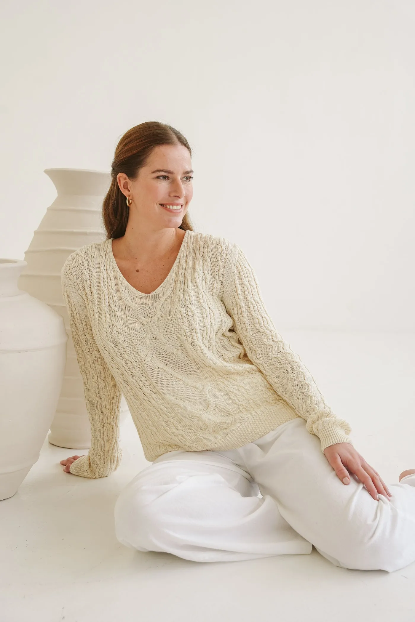 Evie Summer Cotton Cable Knit