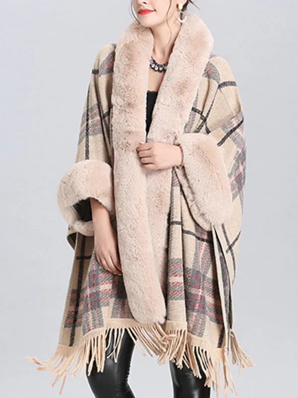 Extravagant Tassel Border Flully Neck Cape Cardigan