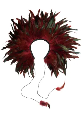 Feather Collar - Maroon