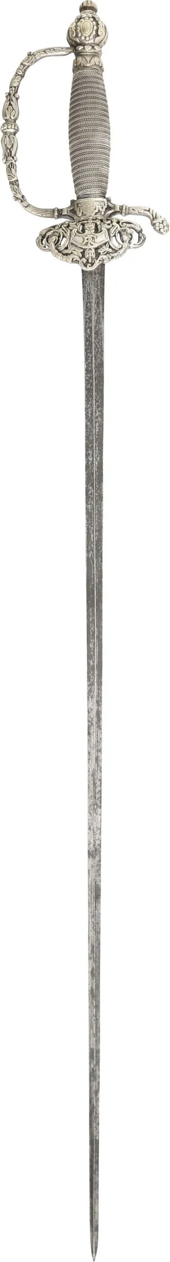 FINE FRENCH SILVERED HILT SMALLSWORD