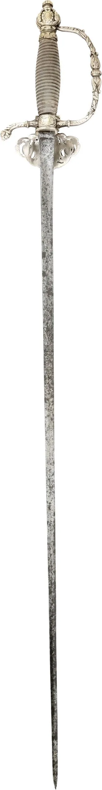 FINE FRENCH SILVERED HILT SMALLSWORD