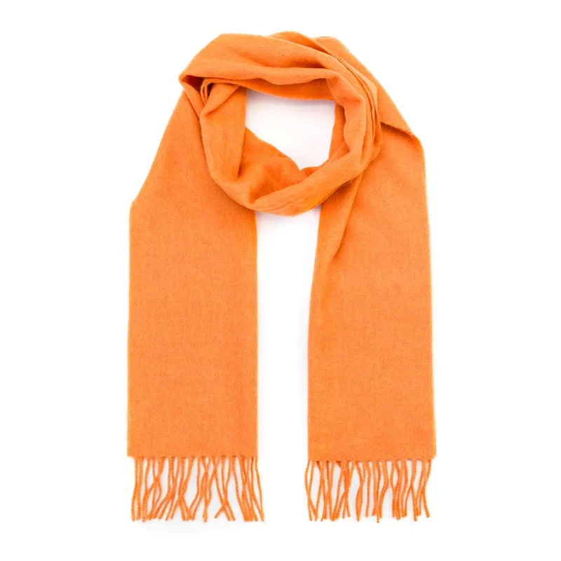 Fine Merino Scarf - Tangerine  - John Hanly