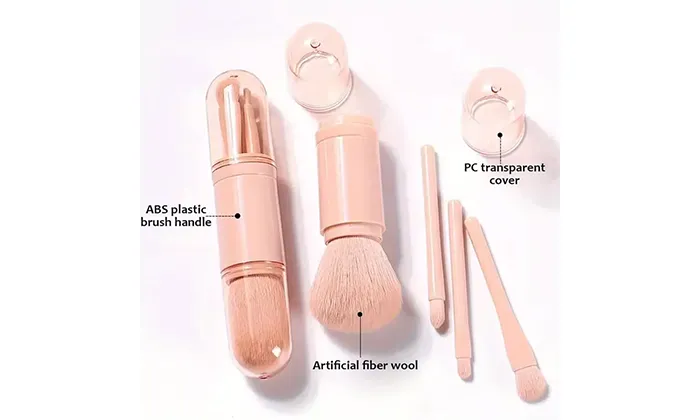 Four In One Makeup Brush Beauty Tool White