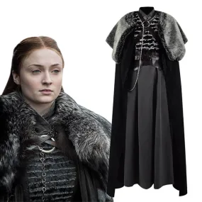 Game of Thrones Sansa Stark Dress Cape Clock Cospaly Costume Ideas For Sale