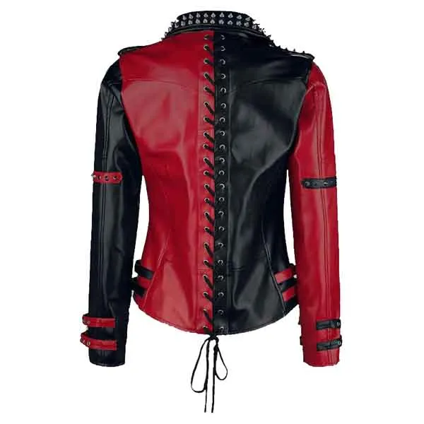 Harley Quinn Heartless Asylum Leather Jacket