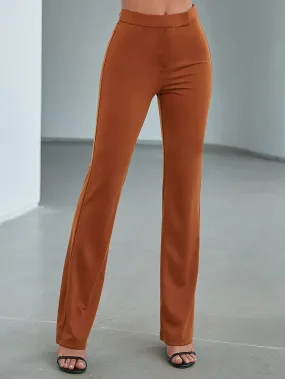 High-Rise Waist Straight Leg Pants