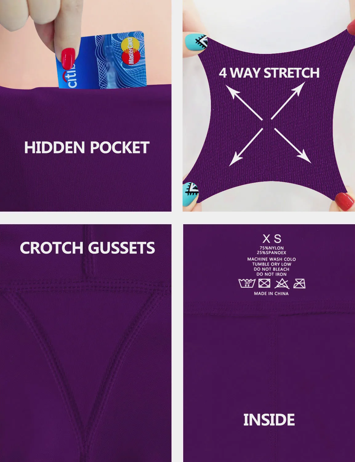 High Waist Running Pants eggplantpurple_Running