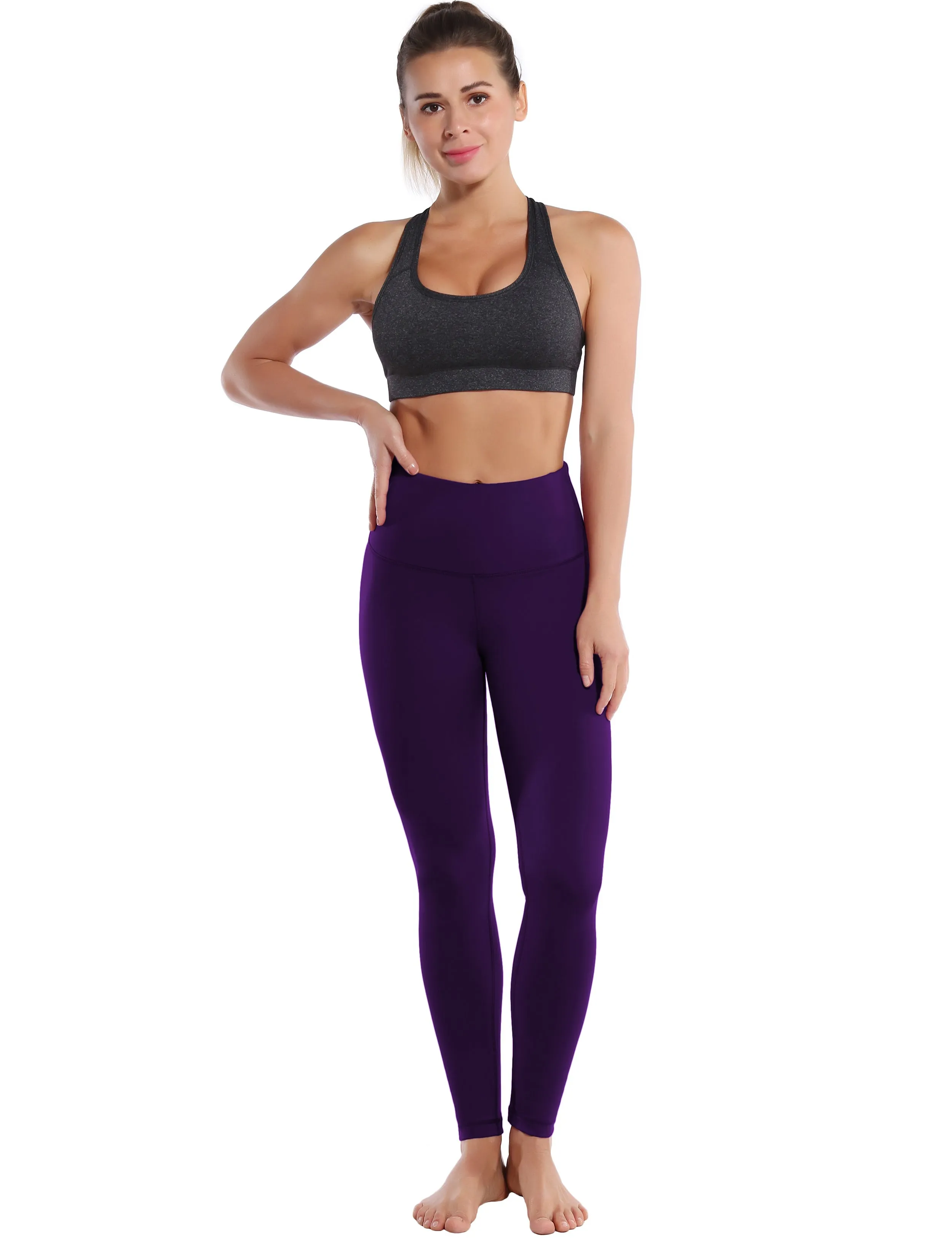 High Waist Running Pants eggplantpurple_Running