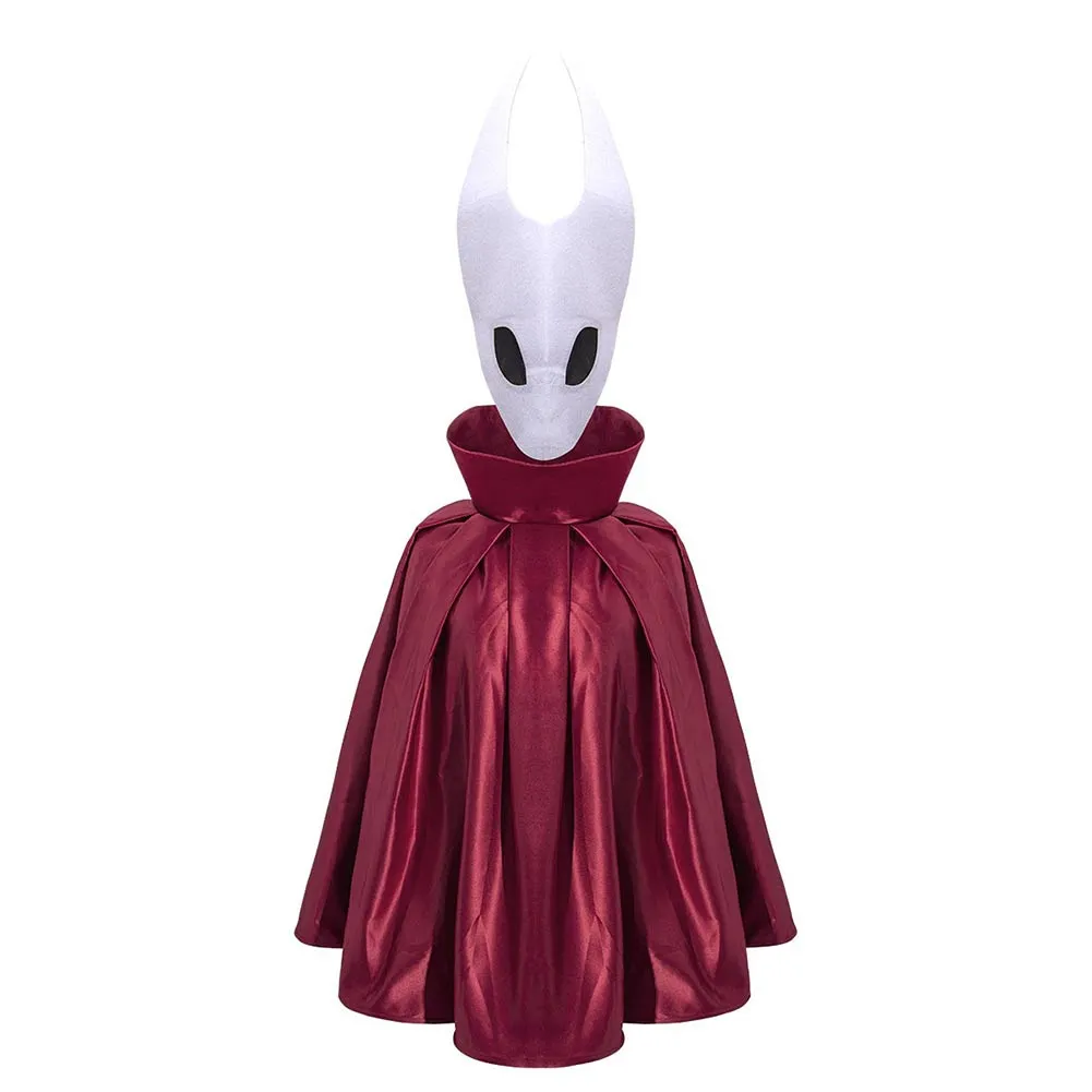 Hollow Knight Hornet Kids Children Red Cloak Mask Party Carnival Halloween Cosplay Suit