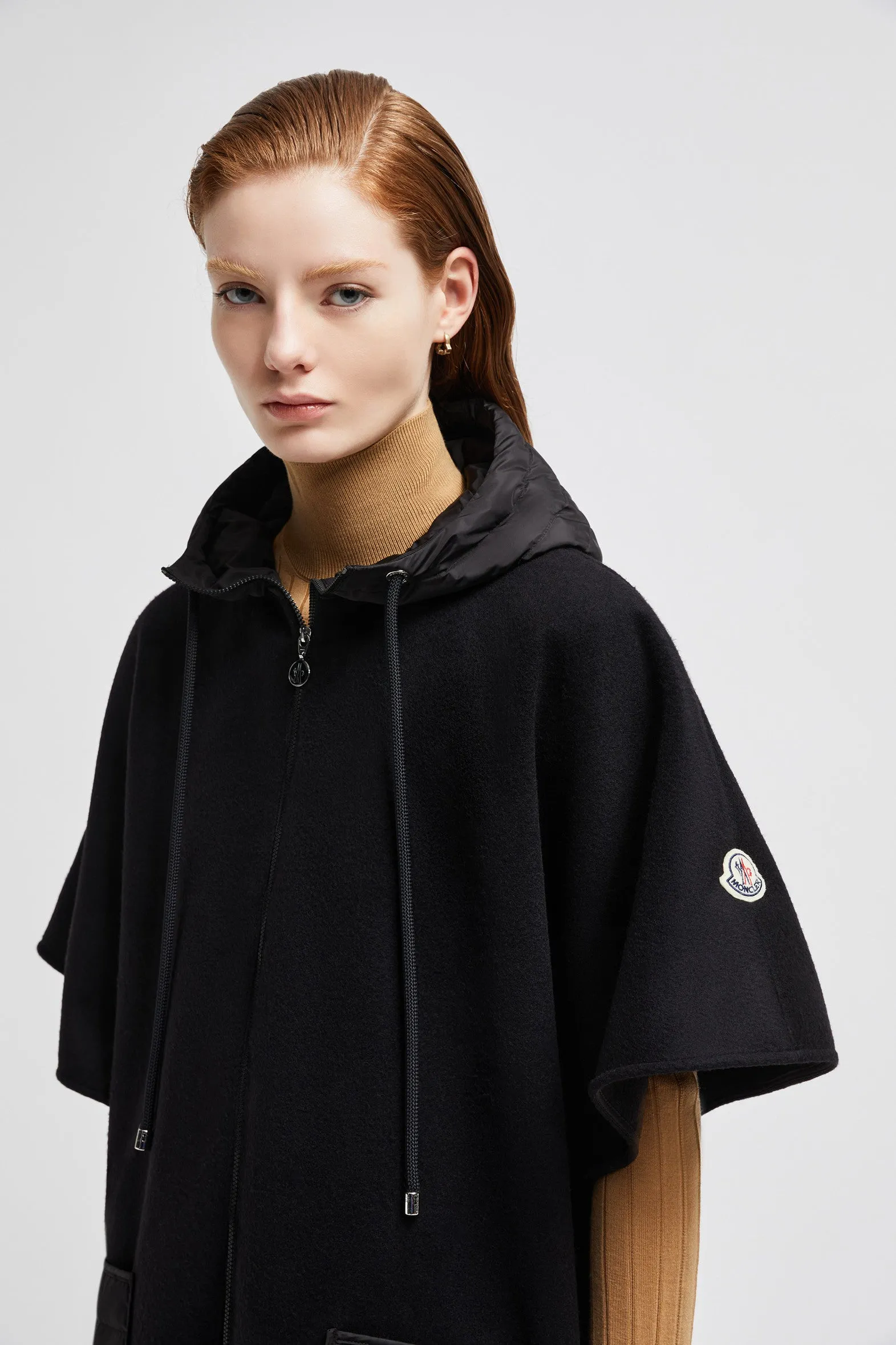 Hooded Down Cape