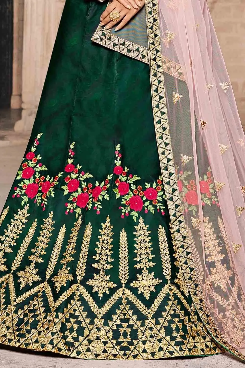 Hunter Green Designer Lehenga Choli