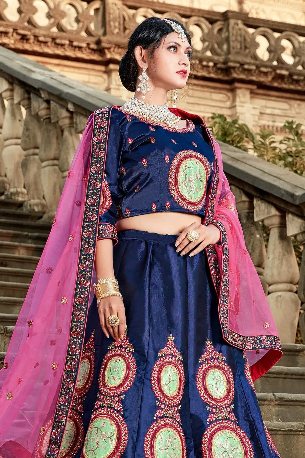 Indigo Blue Designer Lehenga Choli