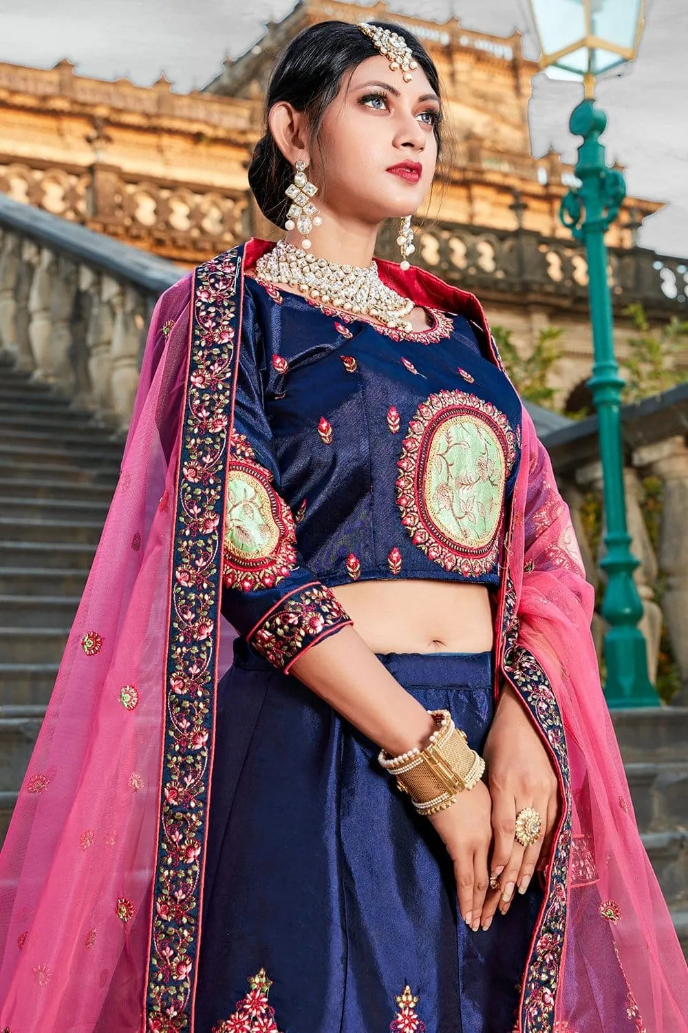 Indigo Blue Designer Lehenga Choli