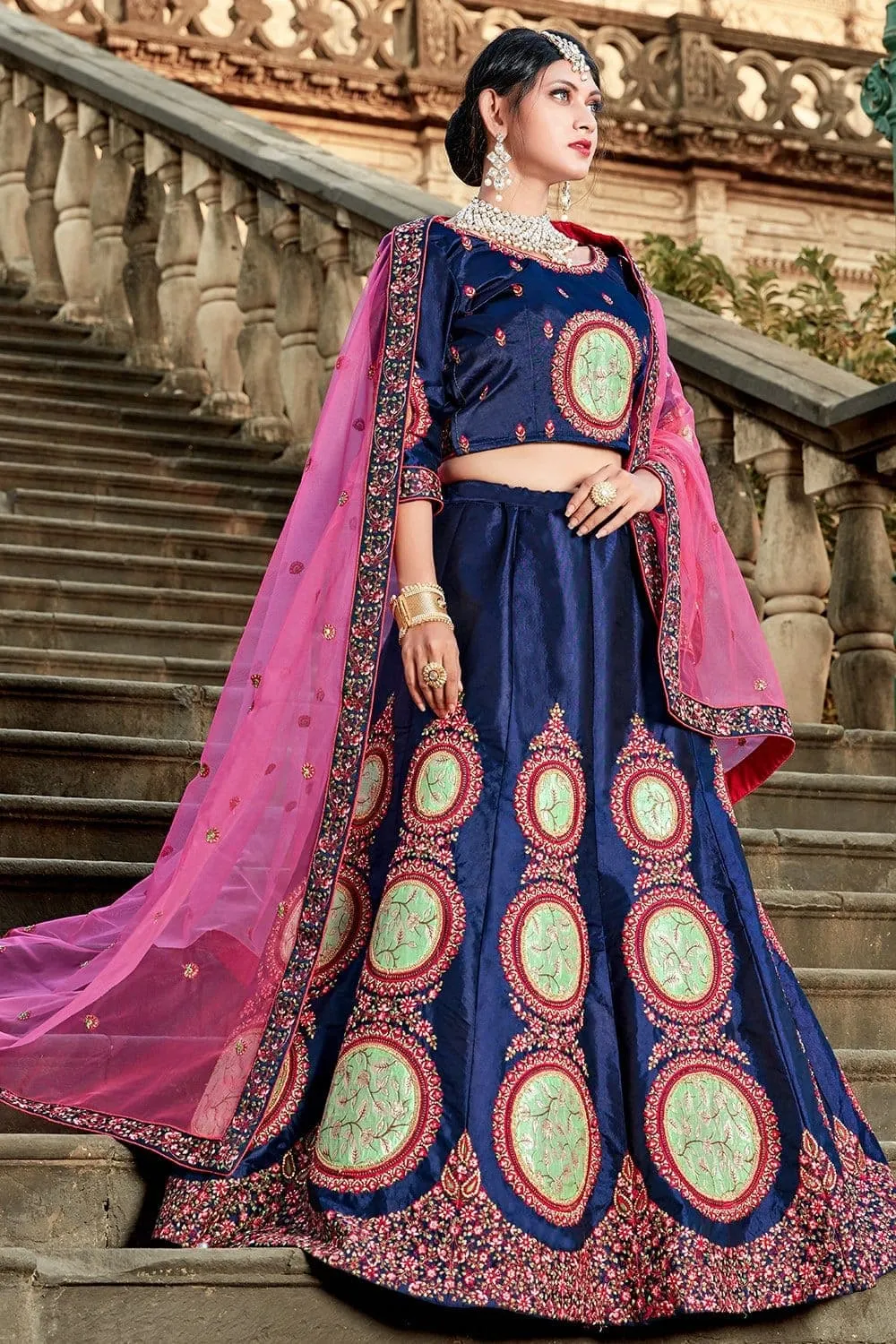 Indigo Blue Designer Lehenga Choli