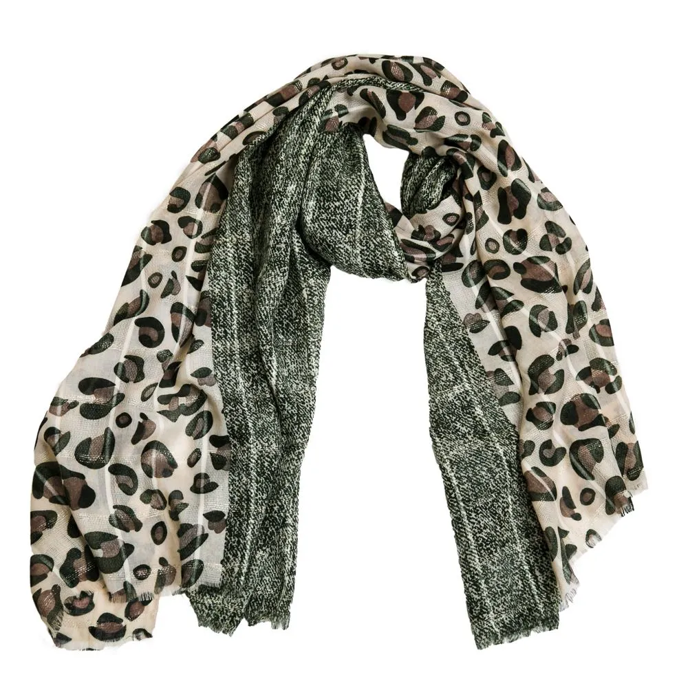 Lacey Leopard Print Scarf