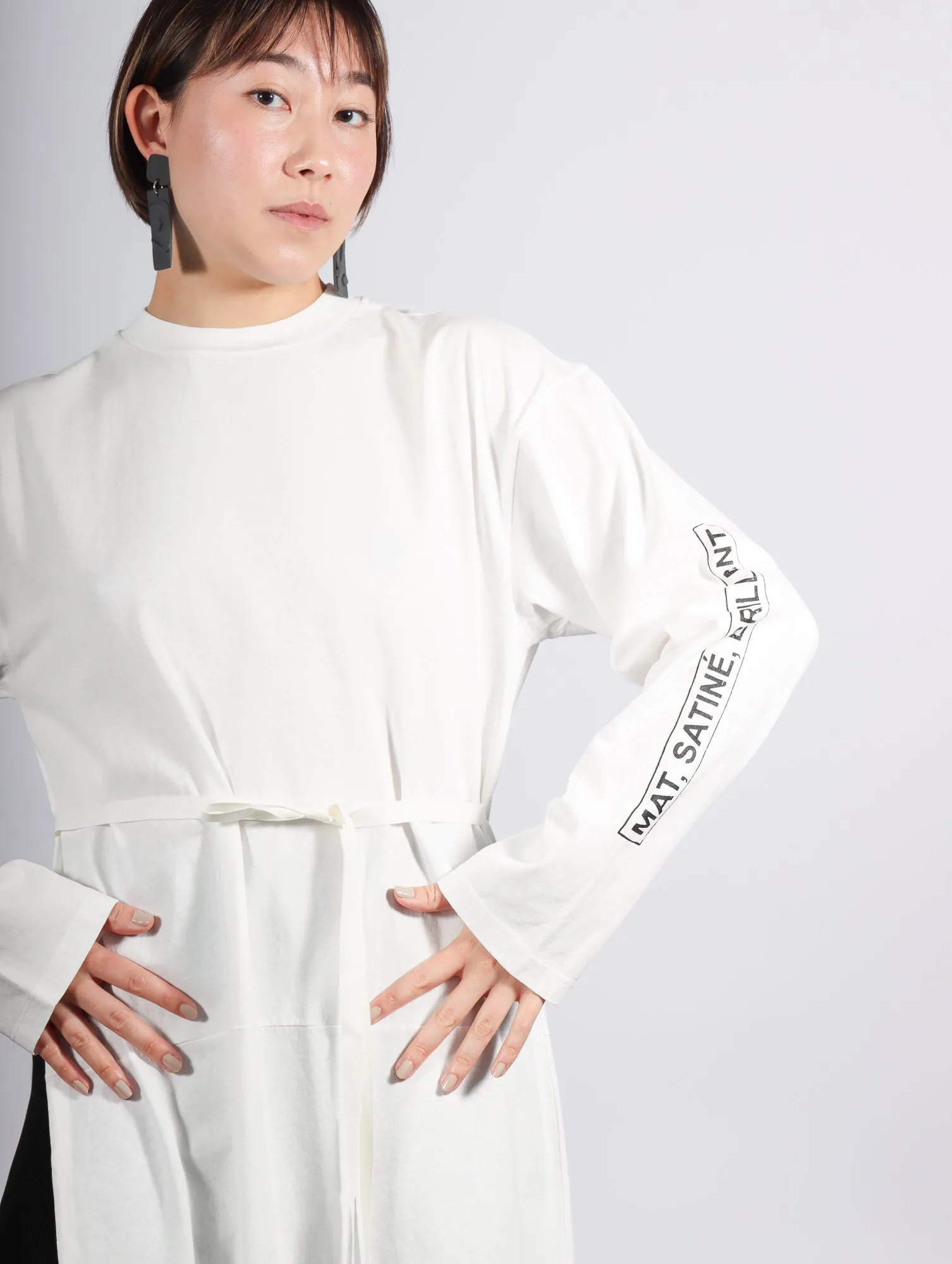 Long Sleeve T-Shirt in White by MM6 Maison Margiela