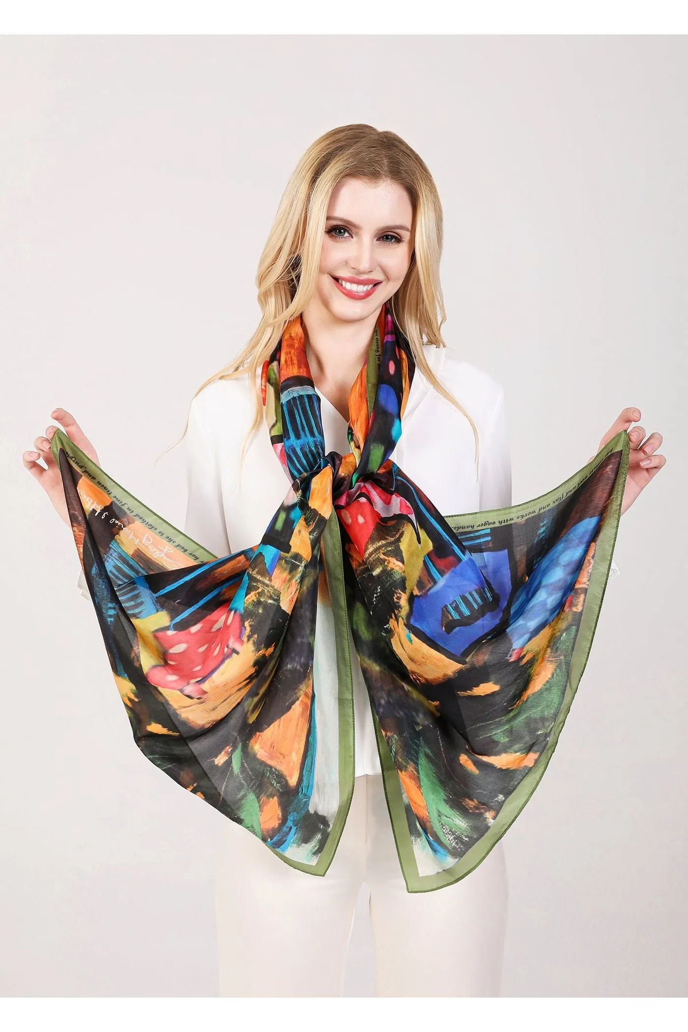 Love's Pure Light "Proverbs 31 Woman" Silk Scarf - Style 406S, Smaller Size