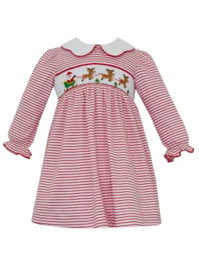 L/S Smocked Santa Dress