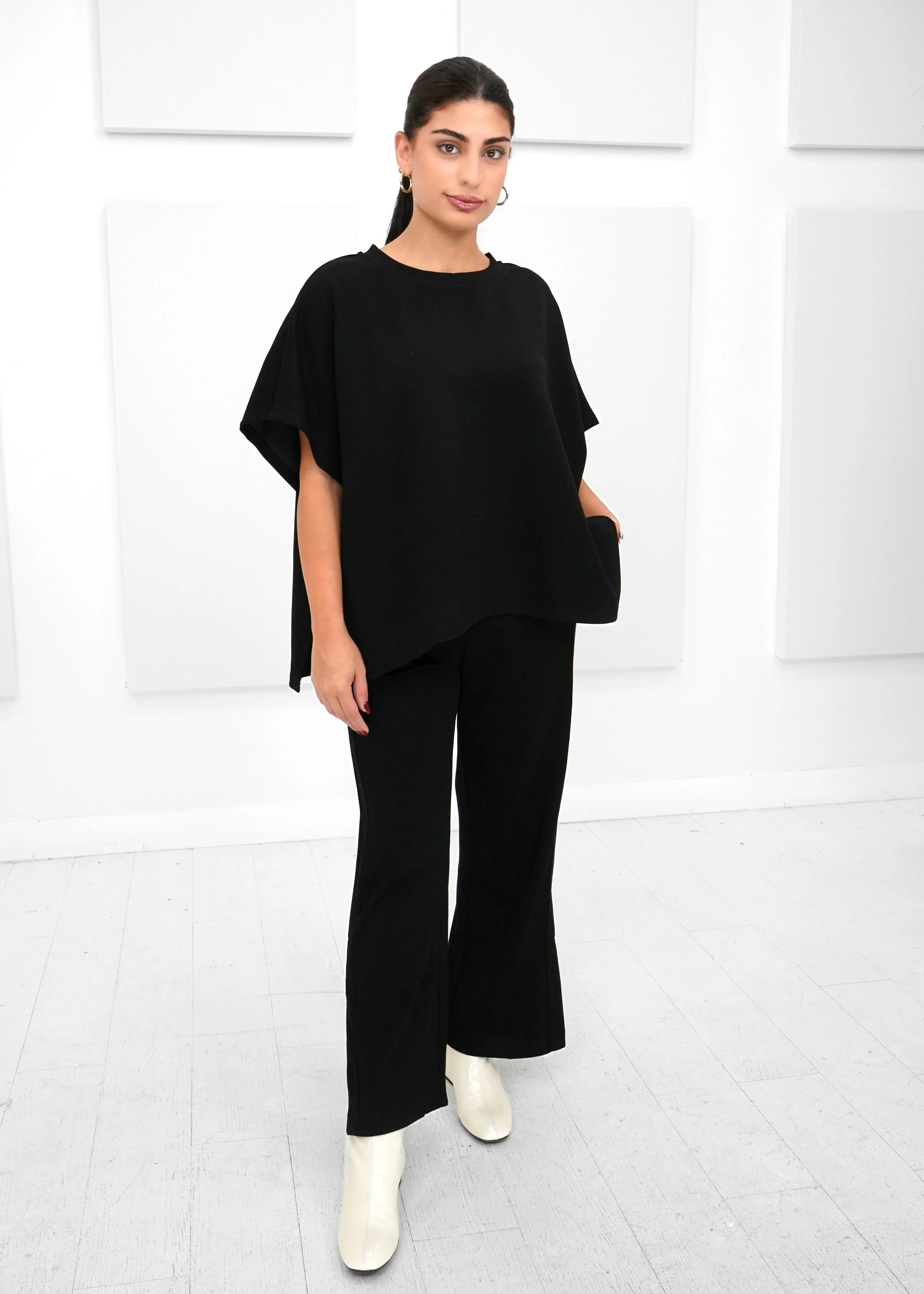 Luxe Modal - Side Slit Cape Top