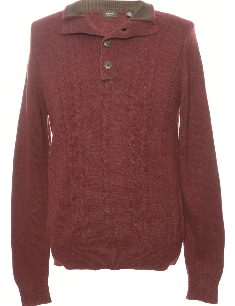 Maroon Arrow Jumper - XL