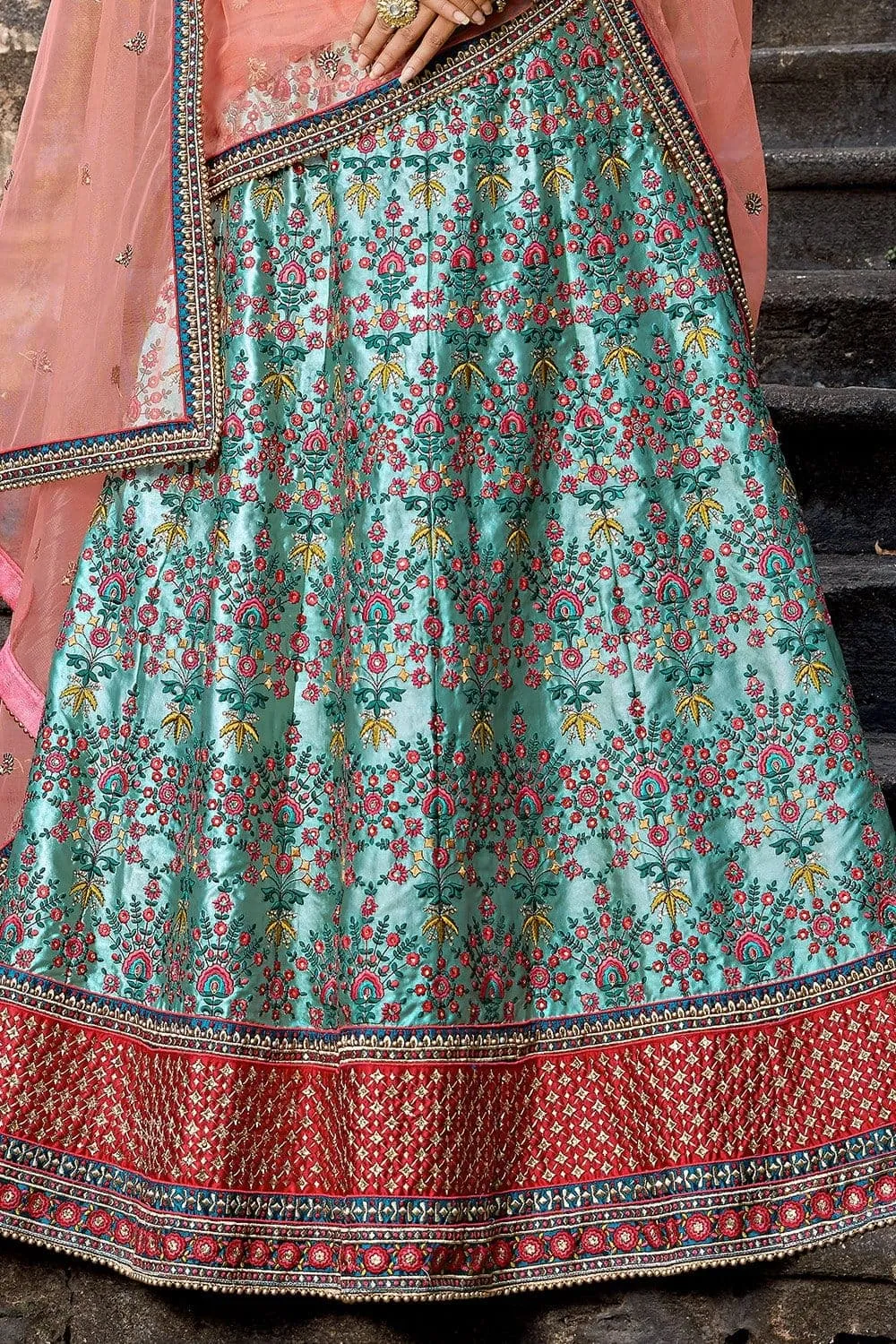 Maya Blue Designer Lehenga Choli