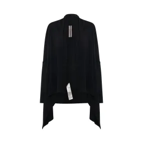 Medium Wrap Cape Knit Cardigan in Black