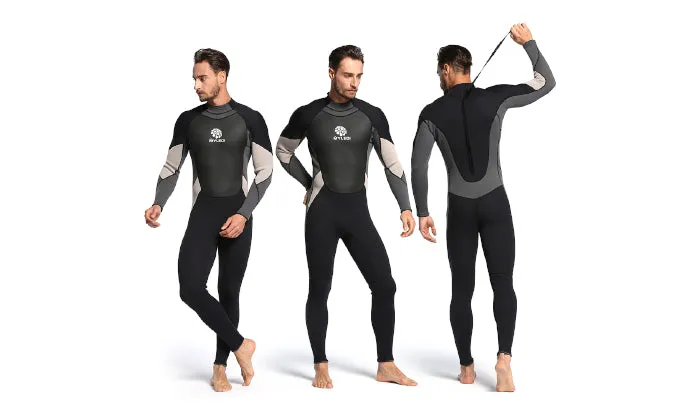 Men's 3mm Back Zip Full Body Wetsuit XL