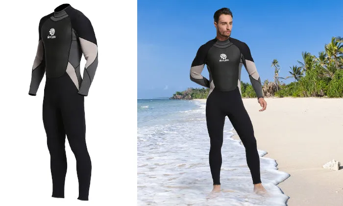 Men's 3mm Back Zip Full Body Wetsuit XL