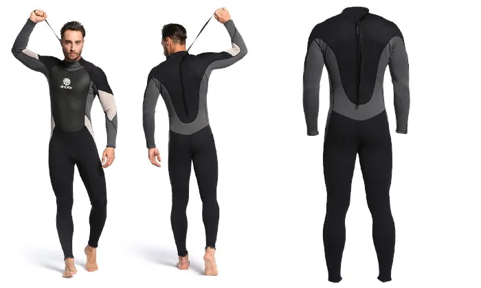 Men's 3mm Back Zip Full Body Wetsuit XL