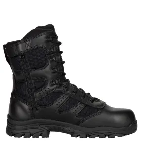 Men's 8" Thorogood Black, WP, EH, SR, Side-Zipper Composite Toe Boot