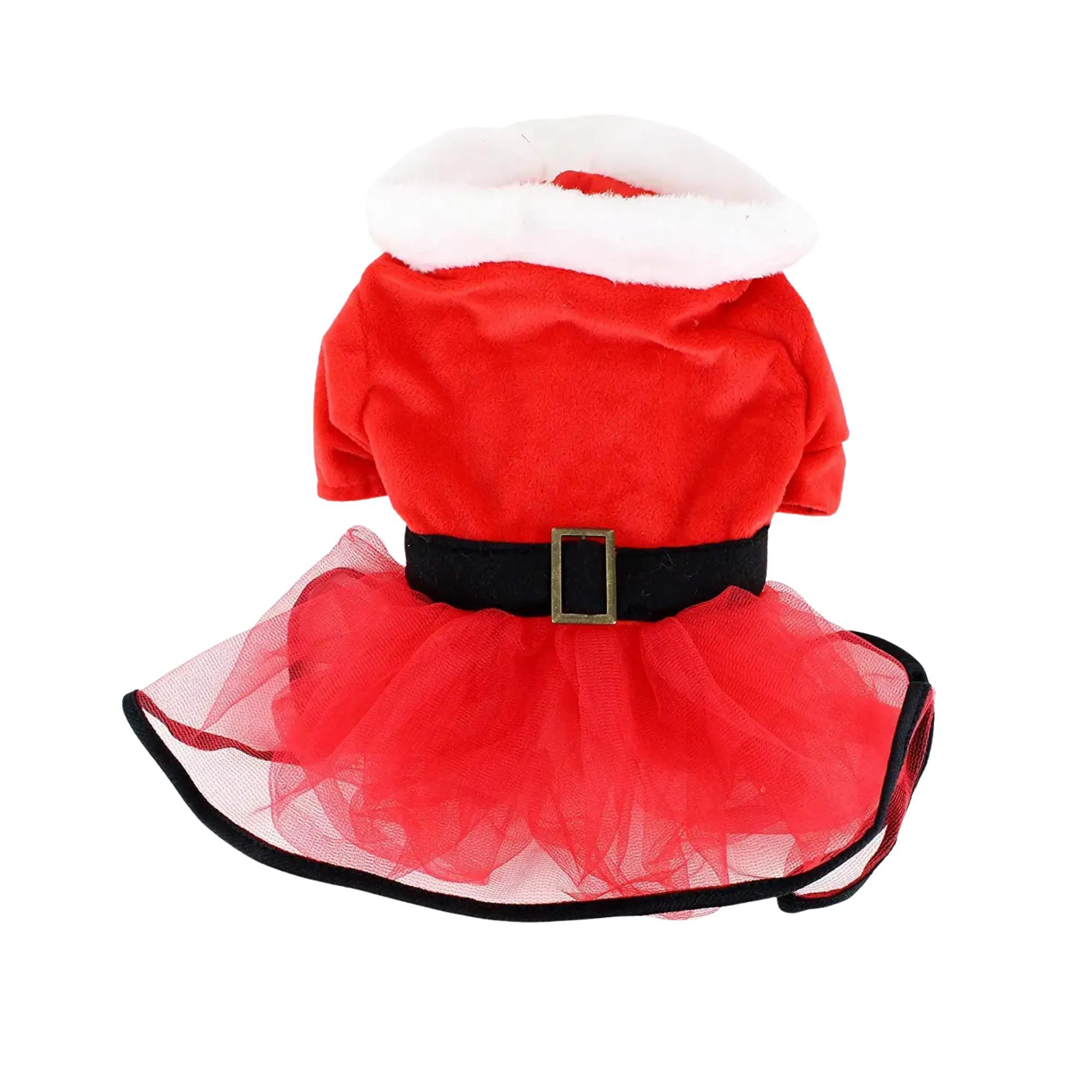 Midlee Mrs. Claus Santa Tutu Dog Dress - Large