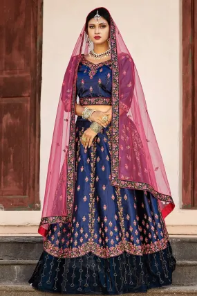 Midnight Blue Designer Lehenga Choli