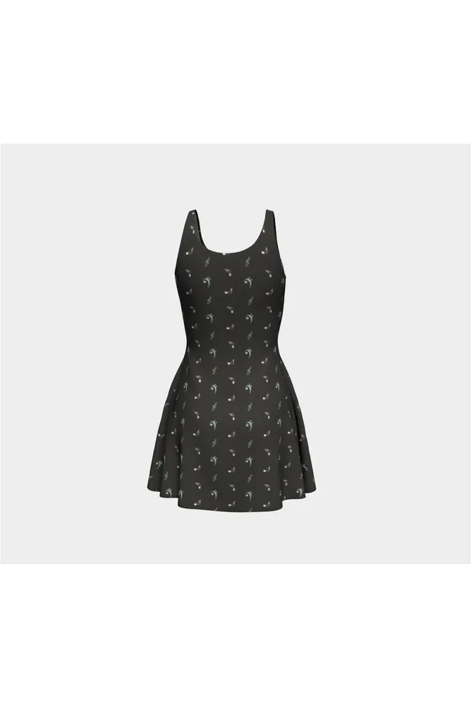 Musical Polka Dots Flare Dress