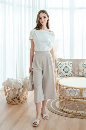 NELLIE BUTTON UP CULOTTES IN ECRU