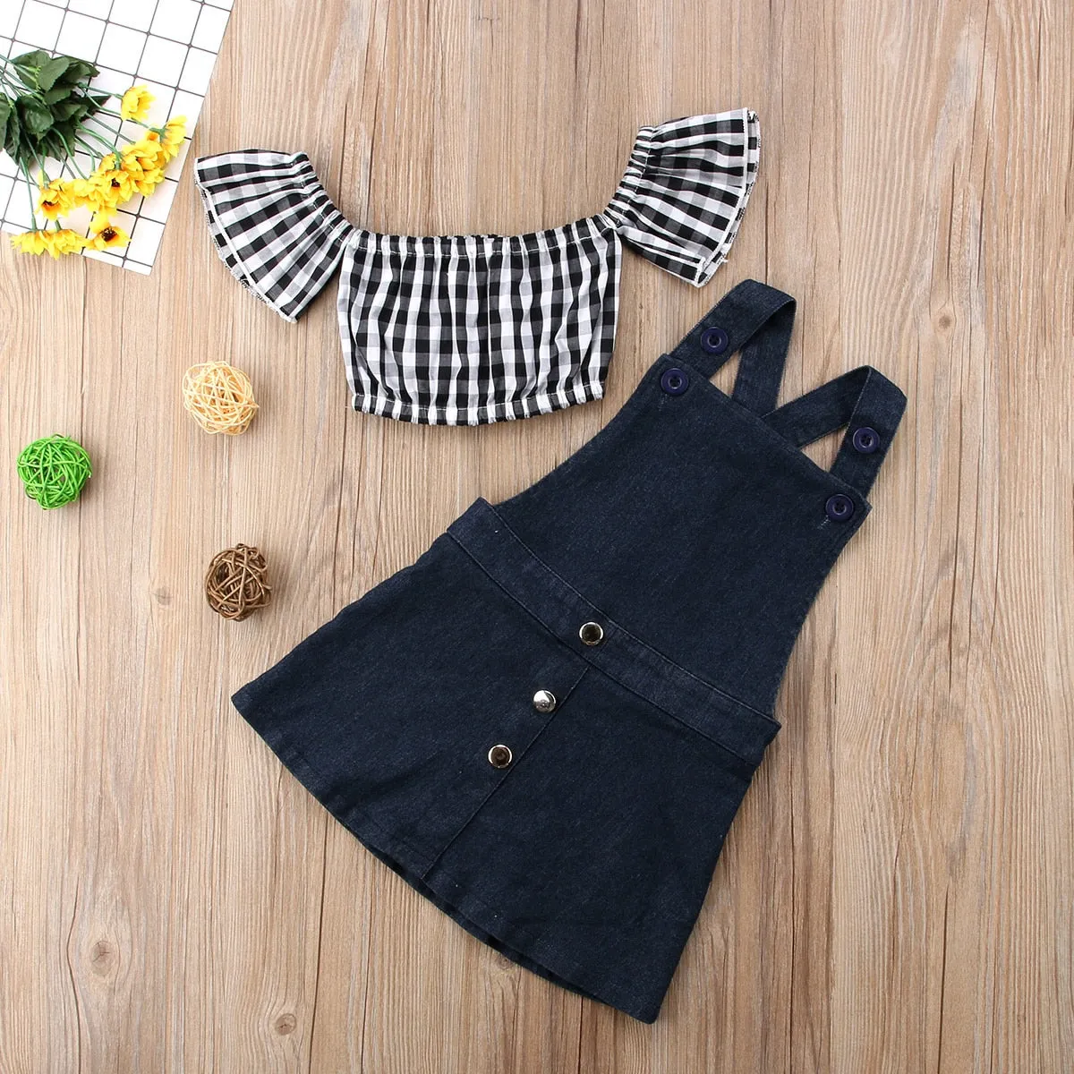 Nessa Skirted Overall Set