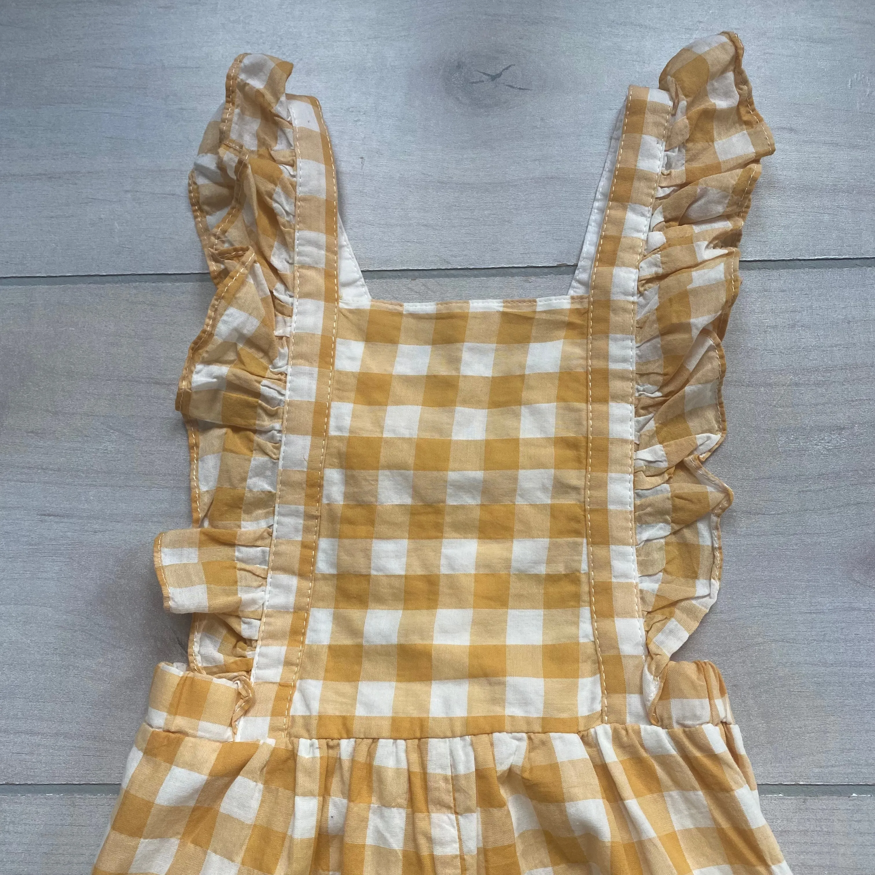 NEW Carter's Yellow Gingham Bubble Romper