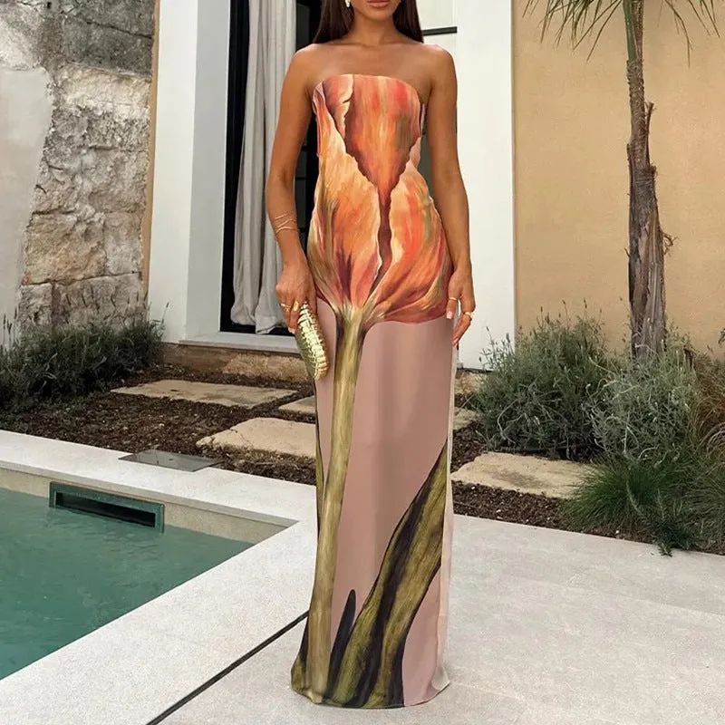 New Sleeveless Sexy Backless Dress