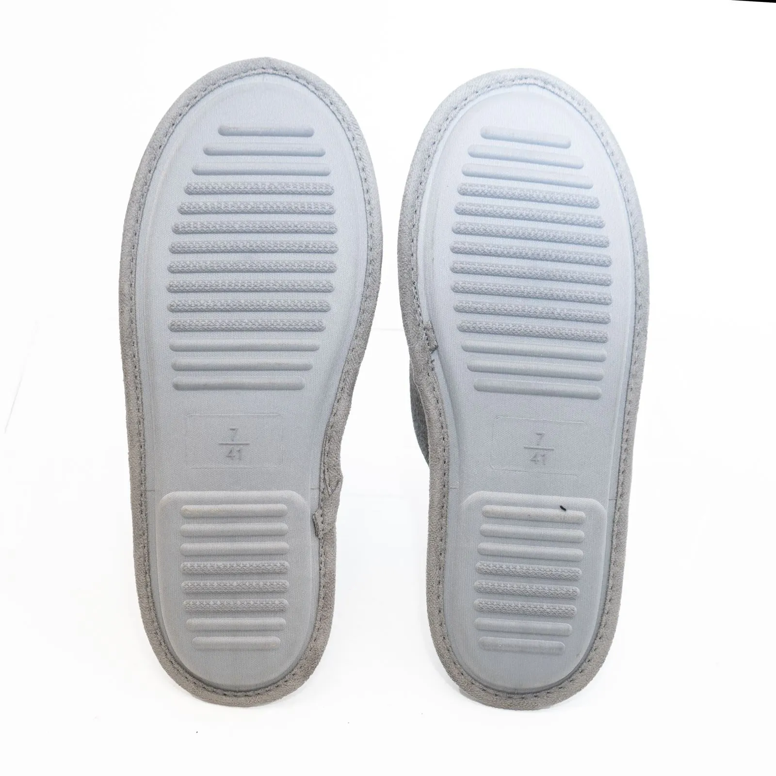 Next Mens Grey Slippers with Memory Foam Cushion